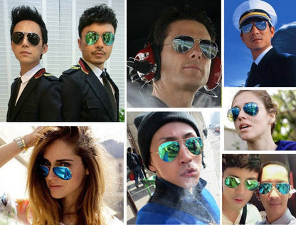 A new generation of color film UV reflective metal Sunglasses Polarized Sunglasses ladies fashion sunglasses