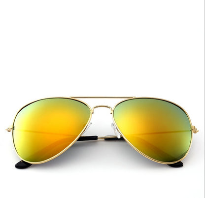 A new generation of color film UV reflective metal Sunglasses Polarized Sunglasses ladies fashion sunglasses