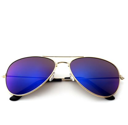 A new generation of color film UV reflective metal Sunglasses Polarized Sunglasses ladies fashion sunglasses